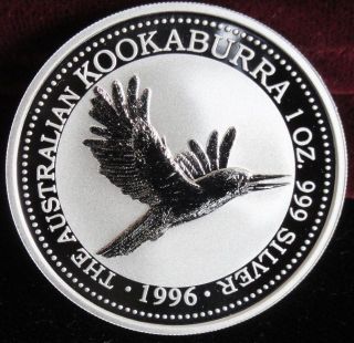 1996 Australia $1 Silver Kookaburra Bullion Coin Bu photo