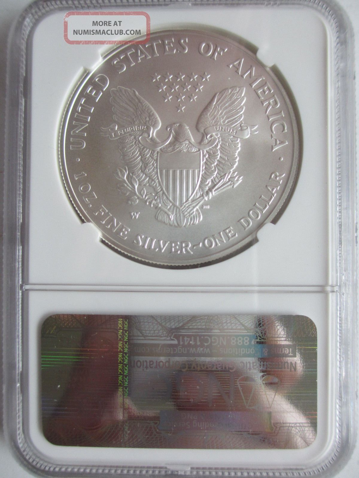 2006 W Silver American Eagle Ngc Ms70 Burnished