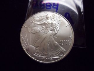 Unc 2004 Silver American Eagle Dollar Us Coin 1 Oz One Ounce.  999 Silver photo