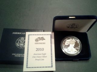 2010 - W American Eagle 1 Oz Proof Silver Coin Case Box photo