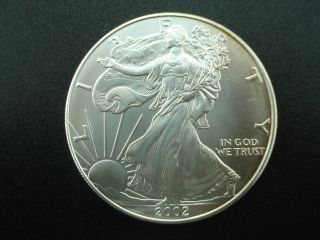 2002 Unc.  American Eagle Silver Dollar $1 Coin Silver Bullion photo