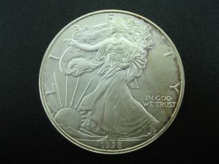 1998 Unc.  American Eagle Silver Dollar $1 Coin Silver Bullion photo