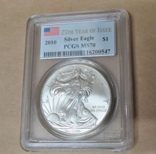 2010 Silver Eagle $1 Ms70 Coin photo