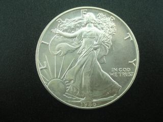 1986 Unc.  American Eagle Silver Dollar $1 Bullion Coin photo