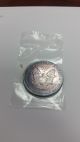 1993 American Eagle Silver $1 Coin Rainbow Toned Eagle Electric Purplish Blue Silver photo 1