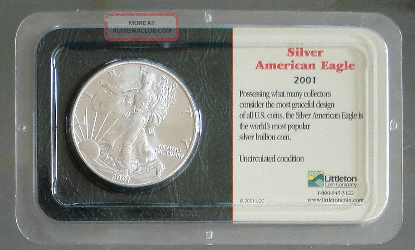 Littleton Silver American Eagle Year 2001 Perfect Uncirculated littleton-silver-american-eagle-year-2001-perfect-uncirculated