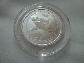 2014 Silver Coin 1/2 Troy Ounce Australia Great White Shark - Perth photo