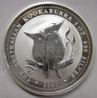 2001 Australian Kookaburra 1oz.  999 Silver 1 Dollar photo