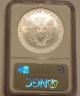2001 Silver $1 American Eagle; Ngc Ms 69 Gem Bu Satiny Luster Silver photo 1