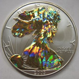 2003 American Silver Eagle Gold Foil Hologram photo