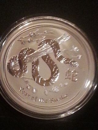 2013 Australia Silver Snake $1,  1oz,  Airtite,  Uncirculated (uncertified,  Ungraded) photo