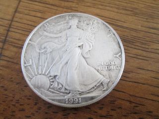 United States Silver Dollar,  1991 Bullion photo