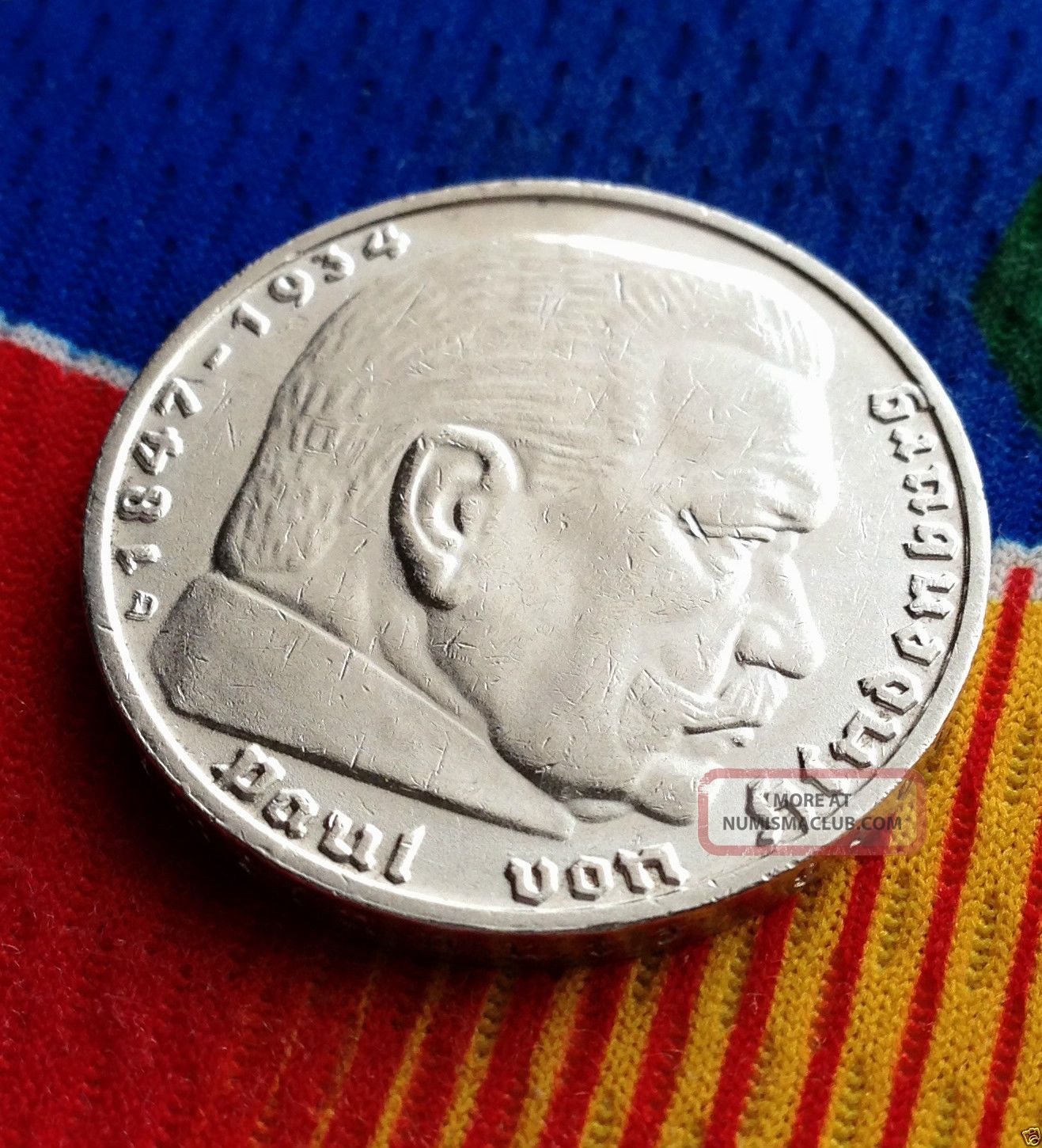 Ww2 German 5 Mark Silver Coin 1937 D Third Reich Swastika Reichsmark