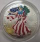 2000 American Silver Eagle Painted With Silver photo 1