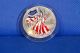 1991 $1 Colorized American Eagle 1oz Silver Unc Coin W/ Box Silver photo 1