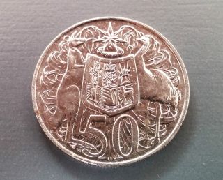 1966 Australia Round 50c Silver (80) Coin photo