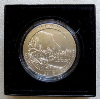 2010 P Silver Yosemite National Park,  California 5 Oz Coin Specimen 1st Issue photo