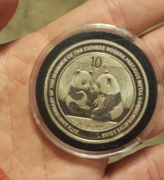 2009 10y China Panda 30th Anniversary 1oz.  999 Fine Bullion Coin W Capsule photo