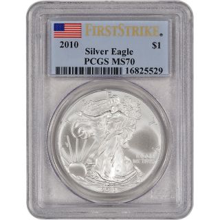 2010 American Silver Eagle - Pcgs Ms70 - First Strike photo