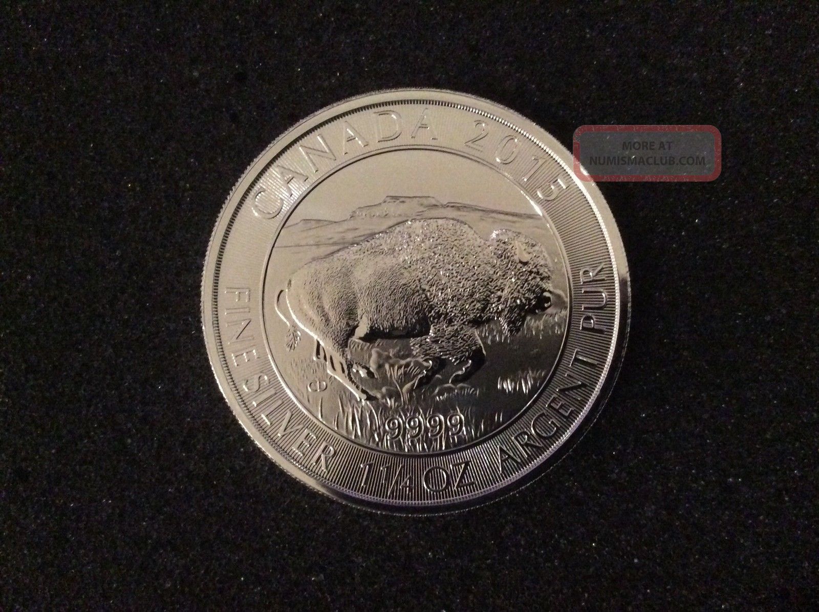 2015 1. 25 Oz 8 Canadian Silver Bison Coin. Just In Ships.