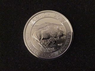 2015 1.  25 Oz $8 Canadian Silver Bison Coin.  Just In Ships. photo