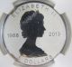 2013 Canada $5 25th Anniversary Reverse Proof Maple Leaf 1 Oz Silver Coin Pf 70 Silver photo 3
