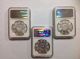 (3) - 2014 Mexico 1oz Silver Libertad Ngc Certified Ms 69 Early Release Silver photo 1
