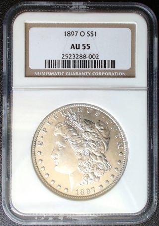 1897 O S$1 Morgan Silver Dollar Ngc Au - 55 Lustrous Looks Ms - 60 Rare Fully Struck photo