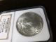 1986 $1 American Silver Eagle Ngc Ms 69 Reverse Struck Thru Error Coins: US photo 1