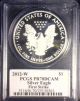 2012 - W $1 American Proof Silver Eagle Pcgs Pr70 Dcam John Mercanti Signed Label Silver photo 3