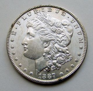 1887 Morgan Dollar $1 Philadelphia 90 Silver 3 Day photo