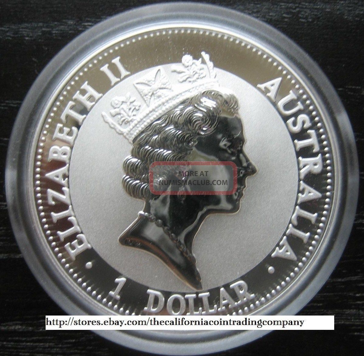 1996 Australia $1 Silver Kookaburra Perth 1 Oz. Bullion Coin