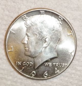1964 90 Silver Kennedy Half - One Year Type - - Uncirculated - 50 Years Old photo