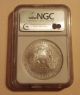 2008 - W Ngc Ms 70 Reverse Of 2007 American Silver Eagle Error Coin Silver photo 1