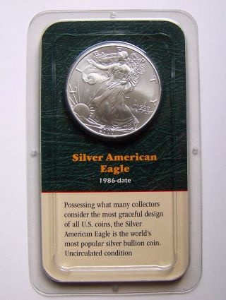 2000 1oz Silver American Eagle Dollar 99.  93 Uncirculated Littleton photo