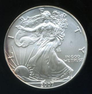 Uc 2007 American Silver Eagle 1 Oz.  Fine Silver Promo From Numismatic News photo