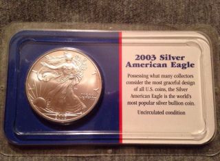 1oz Silver American Eagle 2003 (brilliant Uncirculated) Littleton Coin Company photo