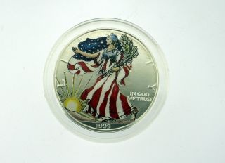 1999 American Eagle Walking Liberty Silver Dollar Colorized photo