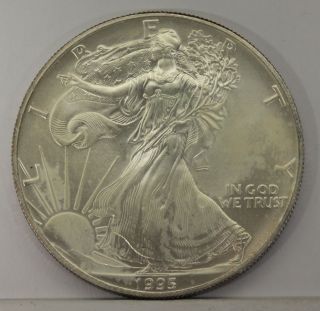1995 American Silver Eagle $1 Dollar.  999 Round Bullion Coin E3 photo