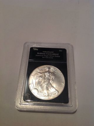1996 American Eagle Silver Dollar.  Brilliant Uncirculated.  Slabbed photo