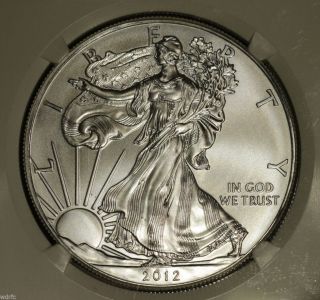 2012 Early Release Ngc Ms70 American Eagle.  999 Fine Silver photo