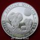 Silver Coin 1 Oz 2014 Somalia Africa Family Elephant Wildlife Mirror Face Bu Silver photo 6
