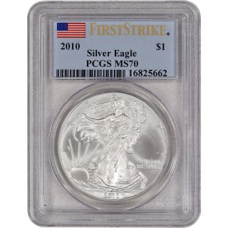 2010 American Silver Eagle - Pcgs Ms70 - First Strike photo