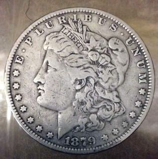 1879 - P U.  S.  Morgan Silver Dollar,  Circulated.  Starts At.  99 Cents.  S,  H $1.  49 photo
