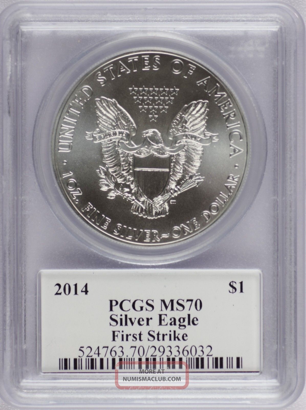 2014 American Silver Eagle (pcgs Ms70) Signed By John M Mercanti Chief