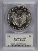 1987 American Silver Eagle (pcgs Ms69) Signed By John M Mercanti Chief Engraver Silver photo 2