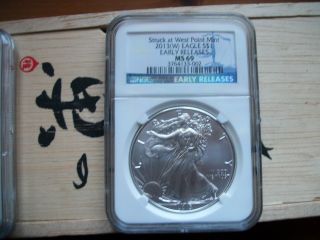 2013 W Ngc Ms69 Early Release Silver Eagle photo