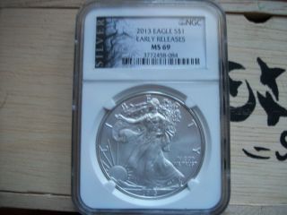 2013 Ngc Ms69 Early Release Silver Eagle photo