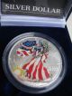 1999 American Eagle Silver Dollar 1 Oz.  Coin Painted Colorized Box Silver photo 1