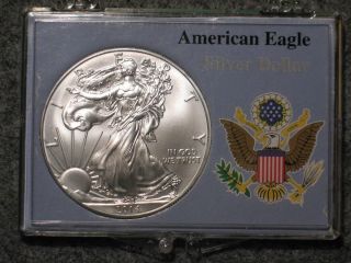 2014 American Silver Eagle & Gift Holder - One Ounce 999 1 Oz Bullion Coin photo